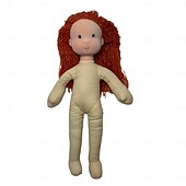 baratos Bonecas-Boneca Waldorf feita à mão para bebês meninas com conjuntos de roupas - boneca de pelúcia macia de 11,8 polegadas para crianças pequenas, presente de Natal ideal para crianças