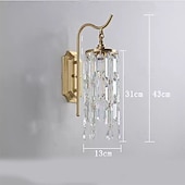 levne Vnitřní nástěnná světla-vnitřní nástěnná svítidla zlatá 1 světlo nástěnná svítidla, moderní nástěnná svítidla, farmářská nástěnná svítidla s čirým skleněným stínidlem, nástěnná svítidla do obývacího pokoje, ložnice, na