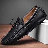 halpa Miesten loaferit ja nauhattomat kengät-Ruskeat mokkasiinit miehille – klassiset slip-on-kengät käsin ommelluilla yksityiskohdilla, sopivat sekä rentoon että juhlavaan käyttöön