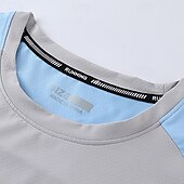 abordables Tapas-Hombre Camiseta de rendimiento Camiseta deportiva Manga Larga Cuello Barco Camiseta Al aire libre Secado rápido Reductor del Sudor antiolor Transpirable Poliéster Retazos Rosa Azul Azul cielo Tenis