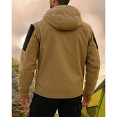 economico Fleece &amp; Giacche 3 in 1-Per uomo Giacca a Vento Giacca softshell Inverno All&#039;aperto Patchwork Calore Termico Impermeabile Antivento Top Nero Verde Cachi Grigio