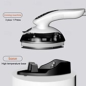 お買い得  家庭用器具-ハンドヘルド衣類スチーマーポータブルアイロンマシン、25秒の高速加熱と90度回転可能なデザイン、コンパクトで軽量、自宅旅行キャラバン寮旅行に最適