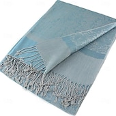 billiga Sjalar-Damhalsduk i paisleymönstrad jacquardmönster i akryl – varm, trendig lång franssjal med etnisk stil för hösten &amp;vinter