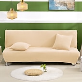 baratos Capa do sofá futon.-Capa de sofá-cama sem braços em tecido jacquard à prova d&#039;água, decoração de ano novo, capa protetora elástica para banco