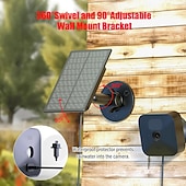 levne vrtací příslušenství-2W solární panel pro bezpečnostní kameru, nabíječka solárního panelu kompatibilní s venkovní kamerou Blink (3. generace) &amp;kamery Blink Outdoor 4 (4. generace), solární panel USB pro venkovní kameru