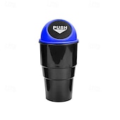 economico deposito bagagli e viaggi-Mini cestino per rifiuti automatico con coperchio, portabicchieri impermeabile, contenitore per rifiuti da bracciolo, contenitore multifunzionale in plastica per l&#039;interno del veicolo.
