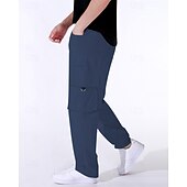 economico Pantaloni cargo-Per uomo Pantaloni Cargo Pantaloni Elastico in vita Coulisse Multi-tasche Semplice Mimetico Indossabile All&#039;aperto Quotidiano Campeggio &amp; Escursionismo Moda Classico Nero Verde militare