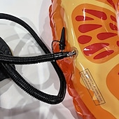 abordables Actividad al Aire Libre-Bomba de pie portátil para inflables: bomba de aire compacta de plástico ABS para pelotas de playa y anillos de natación. &amp;globos negros