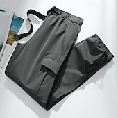 preiswerte Unterteile-Herren Cargohosen Wanderhosen Regenhose zum Wandern Wasserdichte Hosen Winter Außen Normale Passform Wasserdicht Winddicht Unterteile Tasche Dunkelgrau Schwarz Camping / Wandern Laufen XS S M L XL