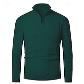 preiswerte Herrenpullover-Herren Pullover Pullover mit Viertelreißverschluss Strickpullover Zopfmuster Stricken Normale Oberteile Gestrickt Einfach Viertelreißverschluss Mode Lässig Urlaub Alltagskleidung Bekleidung Herbst