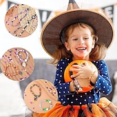 economico kit per la creazione di perline-Kit per la creazione di braccialetti di perline di argilla di Halloween da 2086 pezzi, set di gioielli fai da te con ciondoli a forma di zucca fantasma e pipistrello, lavoretti di Halloween per