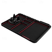 abordables Service de Véhicule-Support de téléphone multifonction antidérapant pour tableau de bord de voiture, tapis antidérapant pour intérieur de voiture, support de navigation GPS, organisateur