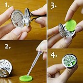 abordables Service de Véhicule-1 ensemble de désodorisant de voiture en acier inoxydable diffuseur d&#039;huile essentielle clip décoration intérieure de voiture clip d&#039;aération aromathérapie parfum ornement parfum accessoire pour