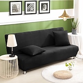 baratos Capa do sofá futon.-Capa de sofá-cama sem braços em tecido jacquard à prova d&#039;água, decoração de ano novo, capa protetora elástica para banco
