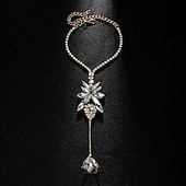 baratos Pulseiras-Mulheres Pulseiras Anéis Estilo vintage Formato de Folha Caído Precioso Vintage Moda Luxo Imitações de Diamante Pulseira de jóias Dourado Para Festa Rua Presente Noivado