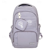 abordables Sacs à dos de Collège-Sac à dos d&#039;école noir pour adolescent avec motif patch et pochette – sac à dos élégant pour les collégiens et les lycéens, prêt pour la rentrée