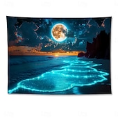 billige landskapsteppe-strand hav hengende billedvev sjø veggkunst stort billedvev veggmaleri dekor fotografi bakgrunn teppe gardin hjem soverom stue dekorasjon