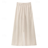 economico gamba larga e vita alta-Per donna Pantaloni Pantaloni Palazzo Moda Boho Lunghezza intera Vita Alta Floreale Elastico in vita Comodo Confortevole Micro-elastico Streetwear Abbigliamento quotidiano Uscire Cachi Estate