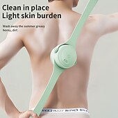 abordables Appareils électroménagers-Brosse de bain électrique rotative en silicone à long manche, brosse de nettoyage pour le corps avec 4 têtes de brosse