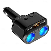 halpa poraustarvikkeet-200 W:n 2-pistokkeinen tupakansytytinvirtalähde, USB-C-autolaturi 20 W:n virransyötöllä 3.0 &amp;qc 3.0 iPhone 16 Pro Maxille/15/14/13/12/11 Prolle/X:lle/8/7:lle, Pixelille ja muille