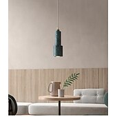economico Luci a sospensione-Lampada a sospensione cilindrica in pietra naturale, altezza 26 cm, luce bianca calda/bianca, GU10, lavello isola cucina nero verde bianco dimmerabile, per sala da pranzo camera da letto bar