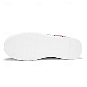abordables Baskets-Homme Basket Marche Occasionnel Cuir PU Confortable Antidérapant Respirant À lacets Blanc + Noir Blanc / Jaune Rose / Blanc Été Printemps