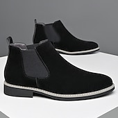 abordables Botas del Chelsea-Botines Chelsea marrones clásicos para hombre con paneles laterales elásticos: calzado urbano moderno para el trabajo, citas nocturnas y ocasiones semiformales.