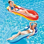cheap Outdoor Activity-1pc Large PVC Inflatable Pool Float with Sun Hat Design - Durable Foldable and Portable for Beach and Pool Parties Pool Relaxation EssentialsPlayful Pool AccessoryDurable Pool Float