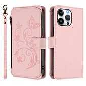 お買い得  iPhone用ケース-電話 ケース 用途 iPhone 16 Pro Max プラス iPhone 16 iPhone 15 14 Pro Max Plus iPhone 16e iPhone 13 Pro Max Mini iPhone 13 Mini バックカバー スタンド付き 全身保護 リストストラップ付き レトロ風 TPU PUレザー