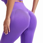 abordables Leggings y mallas de yoga-Mujer Leggings Capri Mallas Leggings de Yoga Control de barriga Alta cintura Gimnasio Rutina de ejercicio De Deporte Prendas de abajo Color sólido Negro Blanco Azul Otoño Deportes Ropa de Deporte