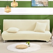 baratos Capa do sofá futon.-Capa de sofá-cama sem braços em tecido jacquard à prova d&#039;água, decoração de ano novo, capa protetora elástica para banco