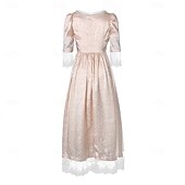 olcso Ruha-Középkori Reneszánsz 18. század Déli Báli ruha Empire derekú ruha Talár Csipke Regency ihlette Jelmez Női Fantasy Mindszentek napja Farsang Álarcos mulatság LARP Retro témájú buli Felnőttek Ruha