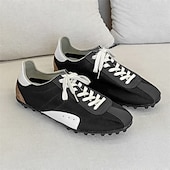 billiga Herrsneakers-Herr retro gula och bruna sneakers med ventilerande ovandel och halkfri sula, sportinspirerade vardagsskor för pendling, resor och vardagsbruk