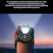 abordables Relojes inteligentes-Reloj inteligente deportivo para hombre, con linterna LED, Bluetooth, llamadas, control del ritmo cardíaco, asistente de voz, SOS, para exteriores, 1,52