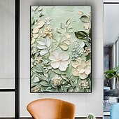 preiswerte Ölgemälde-Mintura handgefertigte 3D-Textur-Blumenölgemälde auf Leinwand, Wandkunst, Dekoration, modernes abstraktes Bild für die Inneneinrichtung, gerolltes, rahmenloses, ungedehntes Gemälde