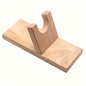 abordables Down to $30-Natural Wood Hot Melt Glue Gun Holder - Sturdy Craft Tool Stand with Melting Funnel Simple Design for DIY Projects and Handmade Creations