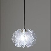 abordables Suspension-Suspensions élégantes en verre, 1 luminaire suspendu, éclairage scandinave, ampoule LED compatible, forme en verre, luminaires de cuisine