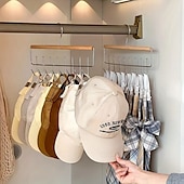 economico Organizzazione spazi-Gruccia multifunzionale in legno con ganci, portaoggetti per cappelli, biancheria intima, canottiere, ideale per casa, dormitorio, armadio e negozi di abbigliamento