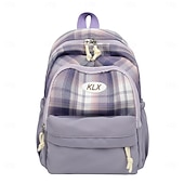 cheap Backpacks &amp; Bookbags-Plaid School Backpack for Girls – Cute Large Capacity Bookbag with Multi-Pockets for Back to School, Elementary &amp; Middle School