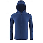 tanie Kurtki biegowe-Męskie Běžecká bunda Kurtka Outdoorowa Kurtka z kapturem Kieszeń Ściągana na sznurek Długi rękaw Top Athleisure Odporność na wiatr Szybkie wysychanie Odprowadza wilgoć Oddychający Wędkarstwo Piesze