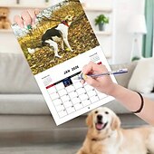 お買い得  家庭用品-2026年 怒った猫 カンフー猫カレンダー 面白い犬のうんちカレンダー ラミネート加工 月間プランナー 英語の日付付き 1月から12月まで 自宅やオフィスの装飾に最適 猫好きや犬好きの方に最適