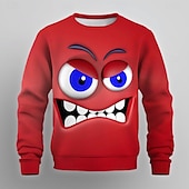 abordables Patrón 3D-Hombre Caricatura 3D Sudadera Sudadera Manga Larga Camisa de entrenamiento Cuello Barco Casual Punk y gótico Impresión 3D Fiesta Ropa de calle Todas las Temporadas