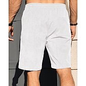 economico Pantaloncini casual-Per uomo Shorts Pantaloncini Estivi Pantaloncini casual Pantaloncini di velluto a coste Tasca Elastico in vita Coulisse Semplice Comodità Traspirante Corto All&#039;aperto Vacanza Canotta sportiva Casual