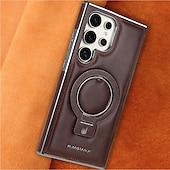 levne Pouzdra pro Samsung-telefon Carcasă Pro Samsung Galaxy S25 S24 S23 Ultra Plus Zadní kryt se stojánkem Magnetické Nárazuvzdorné Retro TPU PU kůže