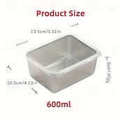 economico Utensili e gadget da cucina-Contenitori per alimenti in acciaio inossidabile da 7 pezzi con coperchi a scatto, scatole per la preparazione dei pasti impilabili a prova di perdite per campeggio, picnic, casa, ufficio e pranzo a