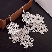 Χαμηλού Κόστους Σκουλαρίκια-κρεμαστά σκουλαρίκια κλασικά σκουλαρίκια με φύλλα κοσμήματα ασημένια για επέτειο δώρο για την ημέρα του Αγίου Βαλεντίνου καθημερινά