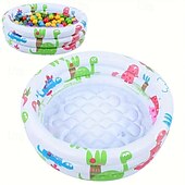 cheap Kiddie Pools-23 Inch Round Inflatable Toddlers Swimming Pool with Thickened PVC Material Portable Swimming Pool for Little Ones 3-Layer Design Smooth Surface 4 Air Vents Mixed Colors Perfect for Parties
