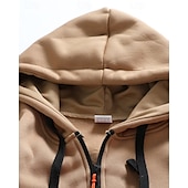 voordelige basic hoodies voor heren-Voor heren Trui met capuchon Hoodie met kwartrits Zwart Wit Wijn Leger Groen Rood Capuchon Effen Zak Kwart ritssluiting Sport &amp; Outdoor Dagelijks Feestdagen Polyester Streetwear Basic Casual Lente