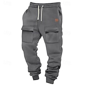 ieftine cargou-Bărbați Pantaloni Sport Joggeri Pantaloni Pantaloni de sport cargo Pantaloni largi Talie elastică Cordon Buzunar frontal Simplu Confort Respirabil Lungime totală În aer liber Zilnic Ieșire Vacan