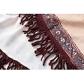levne Boho šaty-Dámské Midi šaty Boho šaty Šaty s potiskem Westernové šaty Módní Moderní Venkovní Dovolená Běžný Květiny Dlouhý rukáv Do V Khaki Léto